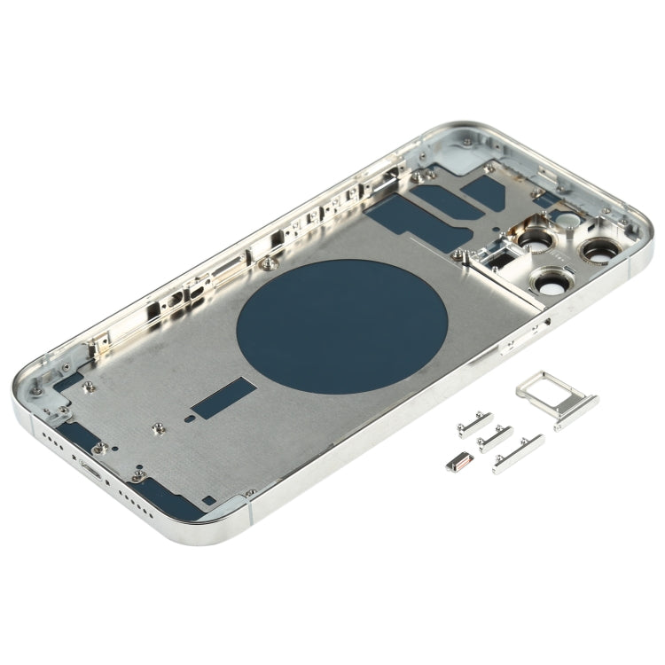 Back Housing Cover with SIM Card Tray & Side keys & Camera Lens for iPhone 12 Pro Max(White) - Back Cover by PMC TechLife | Online Shopping South Africa | PMC TechLife
