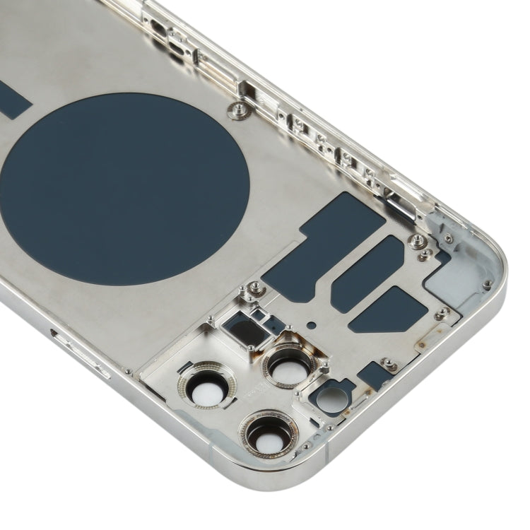 Back Housing Cover with SIM Card Tray & Side keys & Camera Lens for iPhone 12 Pro Max(White) - Back Cover by PMC TechLife | Online Shopping South Africa | PMC TechLife