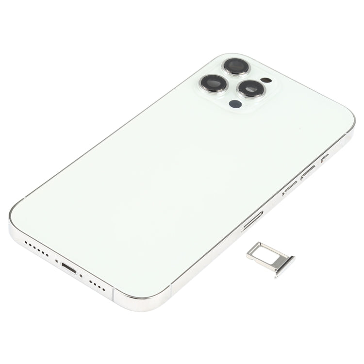 Battery Back Cover Assembly (with Side Keys & Speaker Ringer Buzzer & Motor & Camera Lens & Card Tray & Power Button + Volume Button + Charging Port & Wireless Charging Module) for iPhone 12 Pro Max(White) - Back Cover by PMC TechLife | Online Shopping South Africa | PMC TechLife