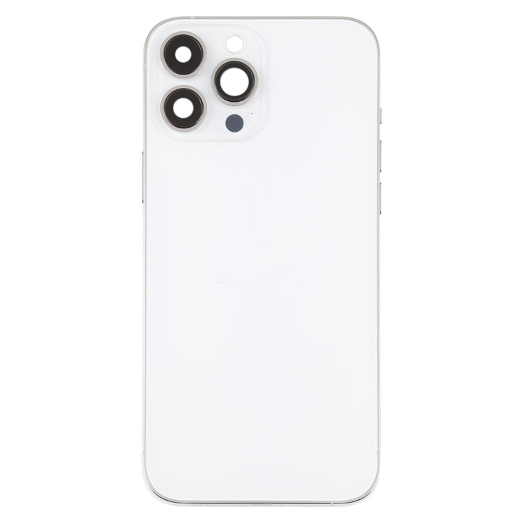 For iPhone 13 Pro Max Battery Back Cover with Side Keys & Card Tray & Power + Volume Flex Cable & Wireless Charging Module(White) - Back Cover by PMC TechLife | Online Shopping South Africa | PMC TechLife | Buy Now Pay Later Mobicred