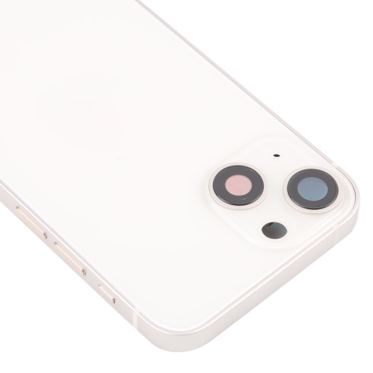 For iPhone 13 mini Battery Back Cover with Side Keys & Card Tray & Power + Volume Flex Cable & Wireless Charging Module(White) - Back Cover by PMC TechLife | Online Shopping South Africa | PMC TechLife