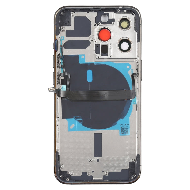 For iPhone 13 Pro Battery Back Cover with Side Keys & Card Tray & Power + Volume Flex Cable & Wireless Charging Module(Black) - Back Cover by PMC TechLife | Online Shopping South Africa | PMC TechLife
