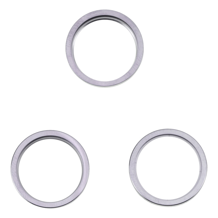 For iPhone 14 Pro Max 3PCS Rear Camera Glass Lens Metal Outside Protector Hoop Ring(Grey) - Camera Series by PMC TechLife | Online Shopping South Africa | PMC TechLife | Buy Now Pay Later Mobicred
