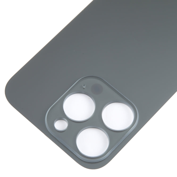 For iPhone 15 Pro Easy Replacement Big Camera Hole Glass Back Battery Cover(Black) -  by PMC TechLife | Online Shopping South Africa | PMC TechLife