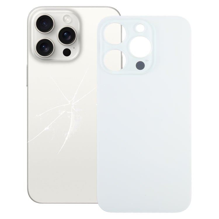 For iPhone 15 Pro Easy Replacement Big Camera Hole Glass Back Battery Cover(White) -  by PMC TechLife | Online Shopping South Africa | PMC TechLife