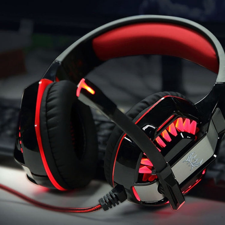 KOTION EACH G2000 Stereo Bass Gaming Headphone with Microphone & LED Light, For PS4, Smartphone, Tablet, Computer, Notebook(Red) - free shipping - PMC TechLife - Order now!