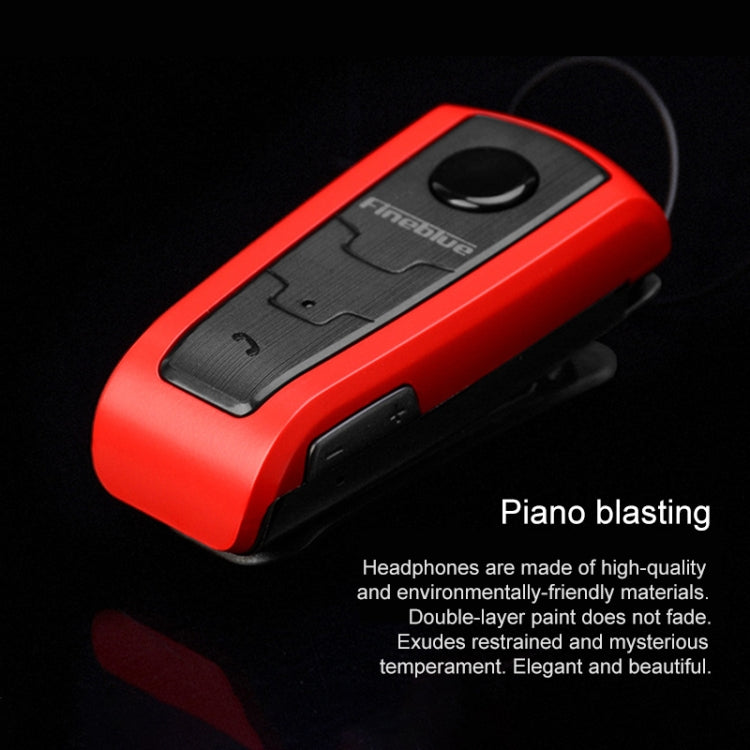 Fineblue F910 CSR4.1 Retractable Cable Caller Vibration Reminder Anti-theft Bluetooth Headset(Gold) - Bluetooth Earphone by Fineblue | Online Shopping South Africa | PMC TechLife | Buy Now Pay Later Mobicred