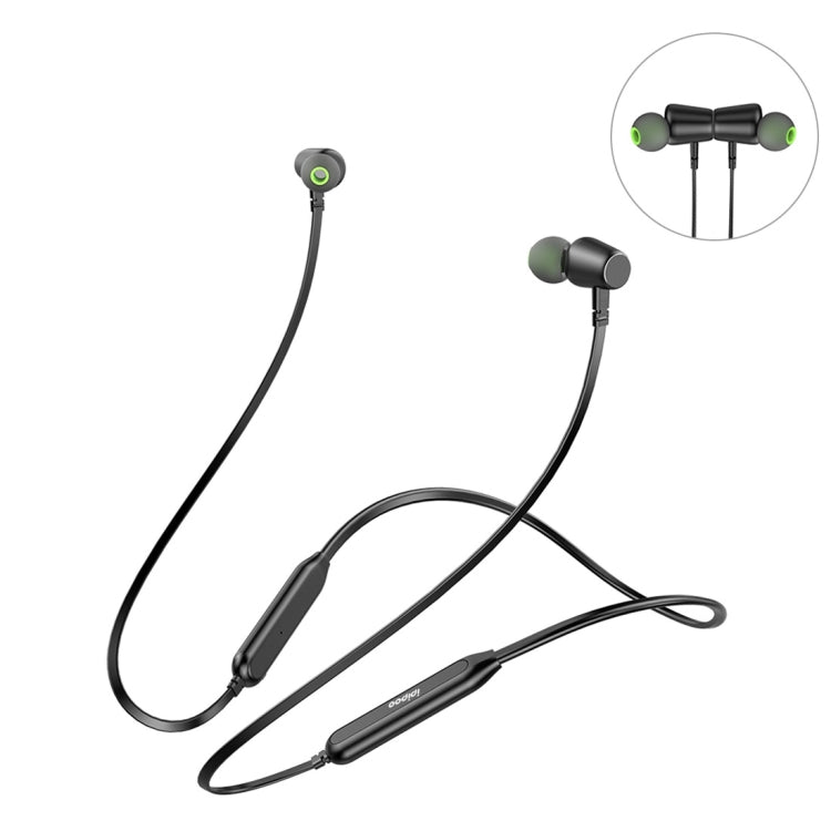 ipipoo GP-1 Magnetic Sports Wireless Bluetooth V4.2 Earphone Neck Halter Style In-ear Headset(Black) - Neck-mounted Earphone by ipipoo | Online Shopping South Africa | PMC Jewellery