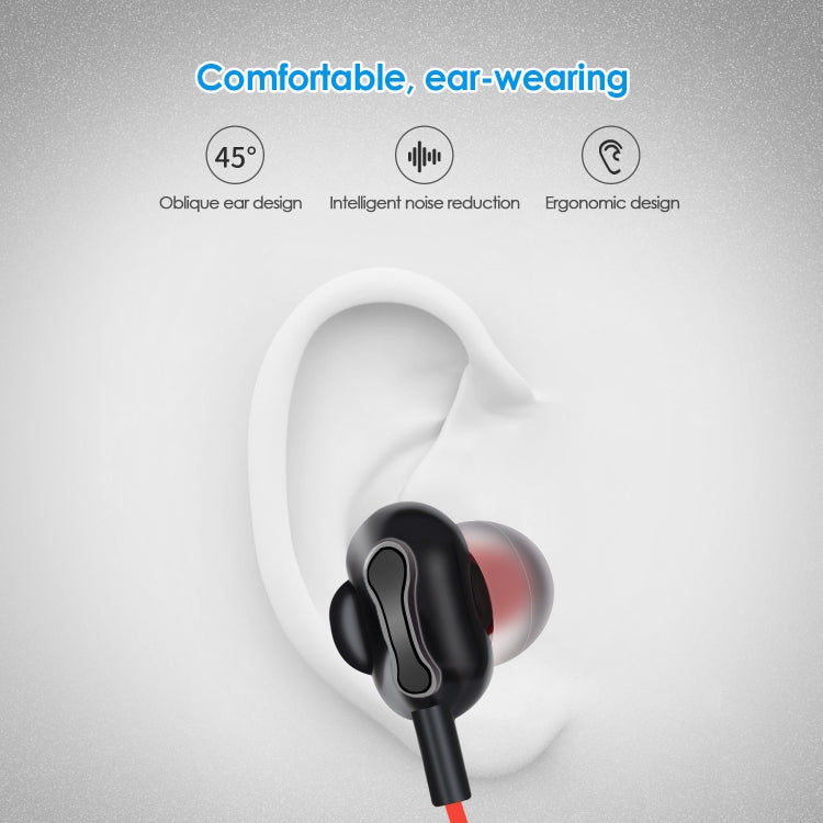 BH-I37 Bluetooth 5.0 Wire-controlled Bluetooth Earphone Built-in High-fidelity Microphone, Support Call (Red) - Bluetooth Earphone by PMC TechLife | Online Shopping South Africa | PMC TechLife