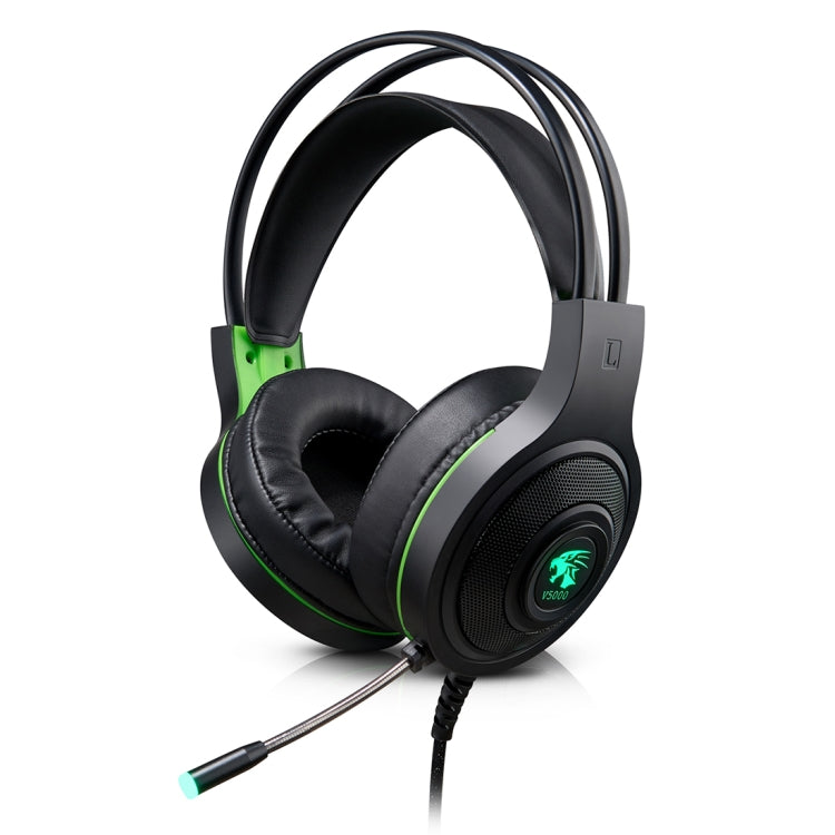 HAMTOD V5000 Dual 3.5mm + USB Interface Wired Gaming Headset, Cable Length: 2.1m(Black) - Multimedia Headset by HAMTOD | Online Shopping South Africa | PMC Jewellery