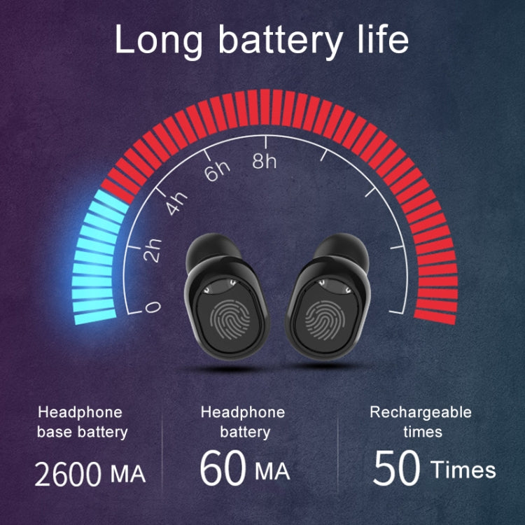 G10 TWS Bluetooth 5.0 Wireless Bluetooth Earphone with Charging Box, Support Digital Display & HD Call & Power Bank(Blue) - TWS Earphone by PMC Jewellery | Online Shopping South Africa | PMC Jewellery