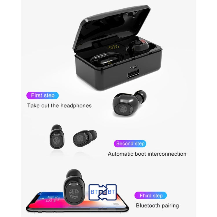 G10 TWS Bluetooth 5.0 Wireless Bluetooth Earphone with Charging Box, Support Digital Display & HD Call & Power Bank(Red) - TWS Earphone by PMC TechLife | Online Shopping South Africa | PMC TechLife