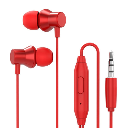 Original Lenovo HF130 High Sound Quality Noise Cancelling In-Ear Wired Control Earphone(Red) - In Ear Wired Earphone by Lenovo | Online Shopping South Africa | PMC Jewellery