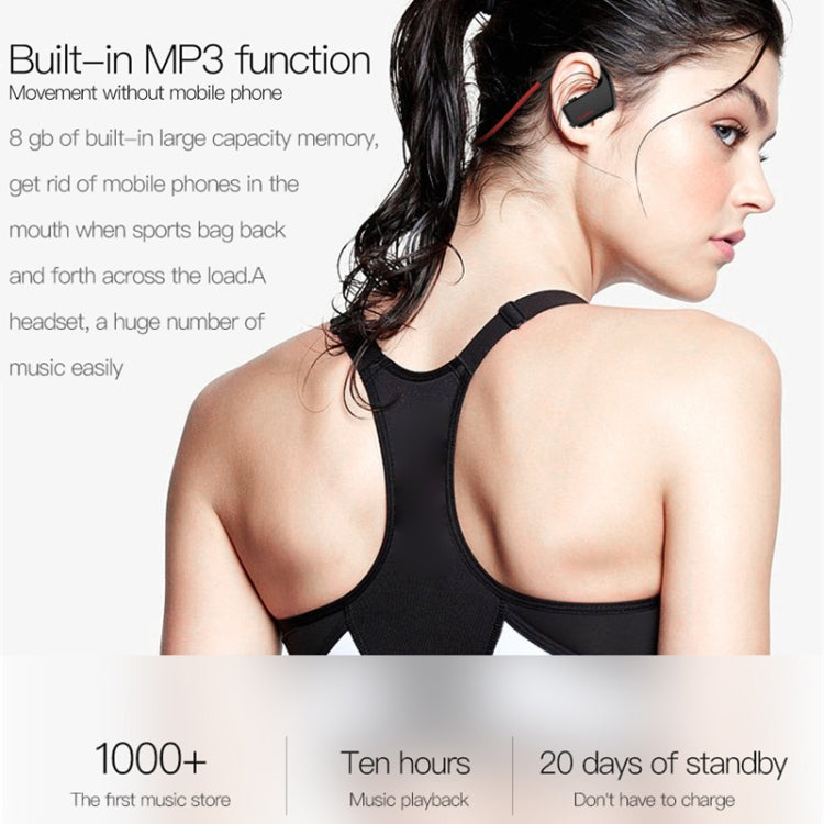 J2 Bluetooth 4.2 Binaural Hanging Type Wireless Sports Bluetooth Earphone, Built-in Memory (Silver) - Bluetooth Earphone by PMC TechLife | Online Shopping South Africa | PMC TechLife