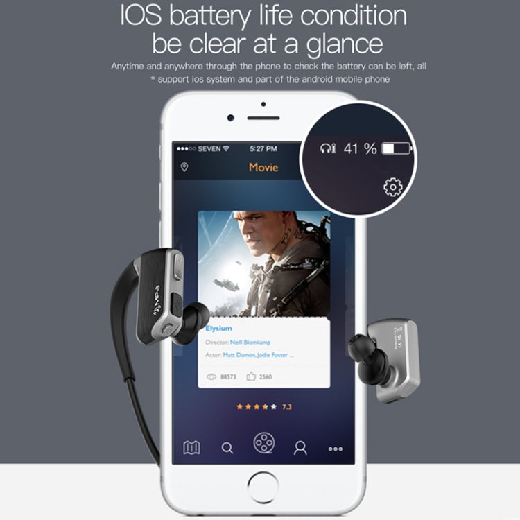 J2 Bluetooth 4.2 Binaural Hanging Type Wireless Sports Bluetooth Earphone, Built-in Memory (Silver) - Bluetooth Earphone by PMC TechLife | Online Shopping South Africa | PMC TechLife