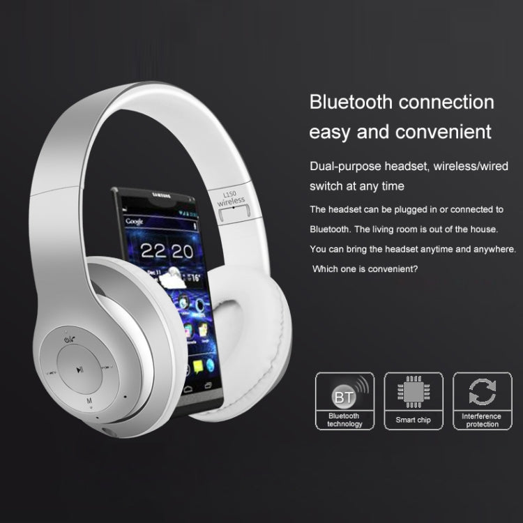 L150 Wireless Bluetooth V5.0 Headset (Silver) - Headset & Headphone by PMC TechLife | Online Shopping South Africa | PMC TechLife