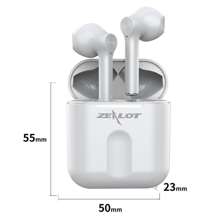 ZEALOT T2 Bluetooth 5.0 TWS Wireless Bluetooth Earphone with Charging Box, Support Touch & Call & Power Display(Black) - TWS Earphone by ZEALOT | Online Shopping South Africa | PMC Jewellery