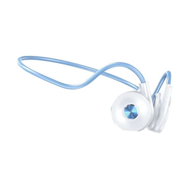 M-1 Back-mounted Touch Noise Reduction Bone Conduction Bluetooth Earphone with Detachable Microphone (Blue) - Headset & Headphone by PMC Jewellery | Online Shopping South Africa | PMC Jewellery
