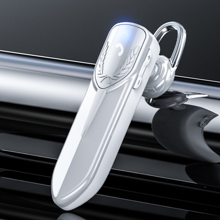 M81 CVC Noise Reduction Unilateral Business Ear-mounted Bluetooth Earphone, Support Siri & One for Two(White) - Bluetooth Earphone by PMC TechLife | Online Shopping South Africa | PMC TechLife