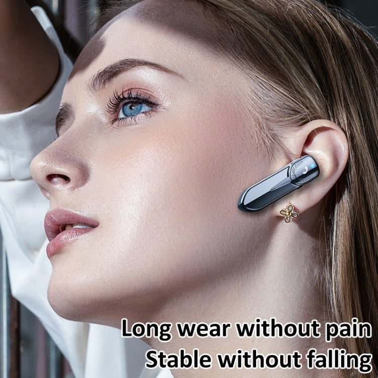 M81 CVC Noise Reduction Unilateral Business Ear-mounted Bluetooth Earphone, Support Siri & One for Two(Silver) - Bluetooth Earphone by PMC TechLife | Online Shopping South Africa | PMC TechLife