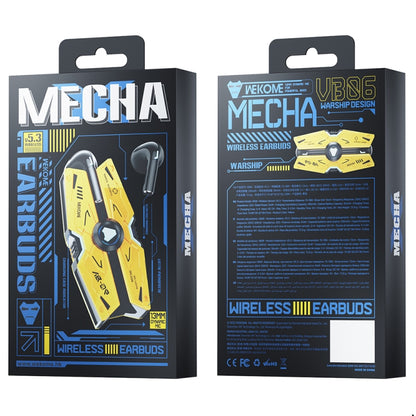 WEKOME VB06 Mech Series Metal Bluetooth Earphone (Yellow) - Bluetooth Earphone by WK | Online Shopping South Africa | PMC Jewellery