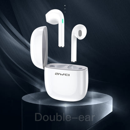 awei T28 Bluetooth V5.0 Ture Wireless Sports TWS Headset with Charging Case(White) - TWS Earphone by awei | Online Shopping South Africa | PMC Jewellery