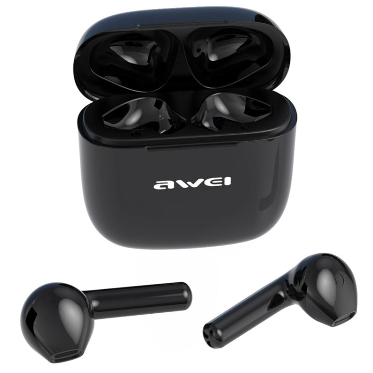 awei T26 TWS Bluetooth V5.0 Ture Wireless Sports Headset with Charging Case(Black) - TWS Earphone by awei | Online Shopping South Africa | PMC Jewellery