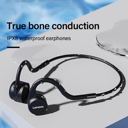 Lenovo X5 IPX8 Waterproof Bluetooth 5.0 Bone Conduction Wireless Earphones, Built-in 8G Memory (Black) - Neck-mounted Earphone by Lenovo | Online Shopping South Africa | PMC Jewellery | Buy Now Pay Later Mobicred