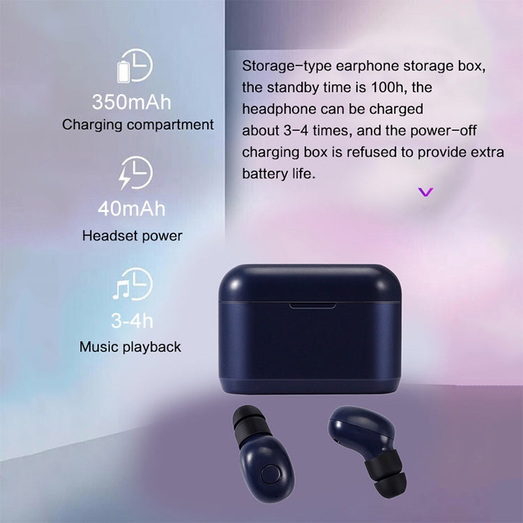 DT-4 IPX Waterproof Bluetooth 5.0 Wireless Bluetooth Earphone with 350mAh Magnetic Charging Box, Support for Calling(Silver) - Bluetooth Earphone by PMC TechLife | Online Shopping South Africa | PMC TechLife