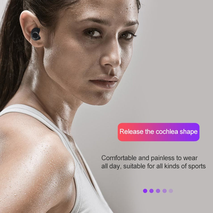 DT-13 Wireless Two Ear Bluetooth Headset Supports Touch & Smart Magnetic Charging(White) - Bluetooth Earphone by PMC TechLife | Online Shopping South Africa | PMC TechLife