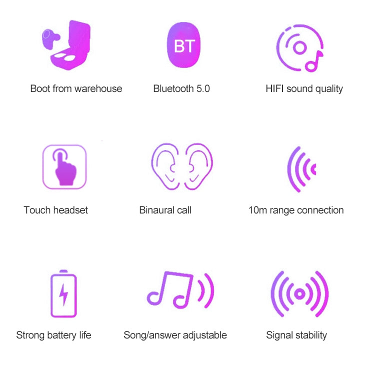DT-15 Wireless Two Ear Bluetooth Headset Supports Touch & Smart Magnetic Charging & Power On Automatic Pairing (White) - Bluetooth Earphone by PMC TechLife | Online Shopping South Africa | PMC TechLife