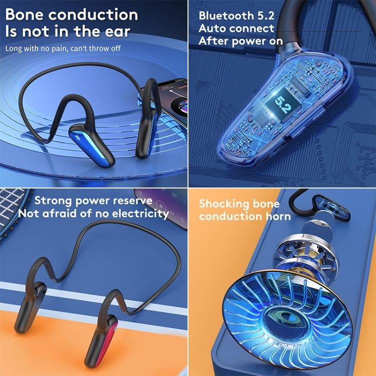 M-D8 IPX5 Waterproof Bone Passage Bluetooth Hanging Ear Wireless Earphone (Green) - Bluetooth Earphone by PMC Jewellery | Online Shopping South Africa | PMC Jewellery