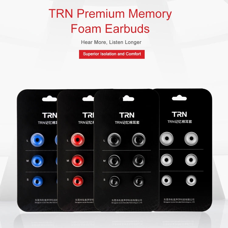 TRN Earphone Silicone Memory Foam Earplug(Red) - Anti-dust & Ear Caps by TRN | Online Shopping South Africa | PMC TechLife
