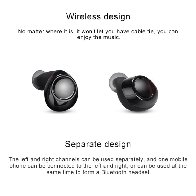 Drawer Type S2 Ear-in TWS Bluetooth V5.0 Wireless Earphones(Grey) - TWS Earphone by PMC Jewellery | Online Shopping South Africa | PMC Jewellery