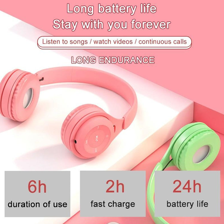 Y08 Hifi Sound Quality Macaron Bluetooth Headset, Supports Calling & TF Card & 3.5mm AUX (Black) - Headset & Headphone by PMC TechLife | Online Shopping South Africa | PMC TechLife