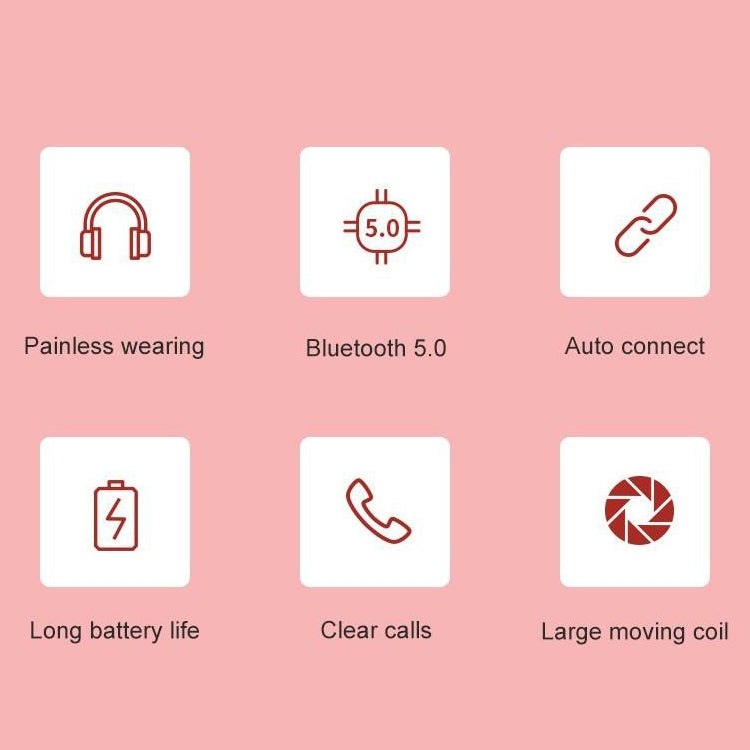 Y08 Hifi Sound Quality Macaron Bluetooth Headset, Supports Calling & TF Card & 3.5mm AUX (Pink) - Headset & Headphone by PMC TechLife | Online Shopping South Africa | PMC TechLife