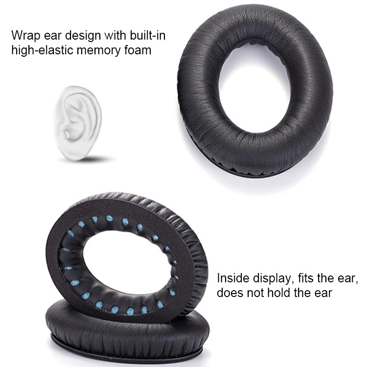 1 Pair Soft Earmuff Headphone Jacket with Common Cotton for BOSE QC2 / QC15 / AE2 / QC25(Dark Brown) - Earmuff & Pad by PMC TechLife | Online Shopping South Africa | PMC TechLife