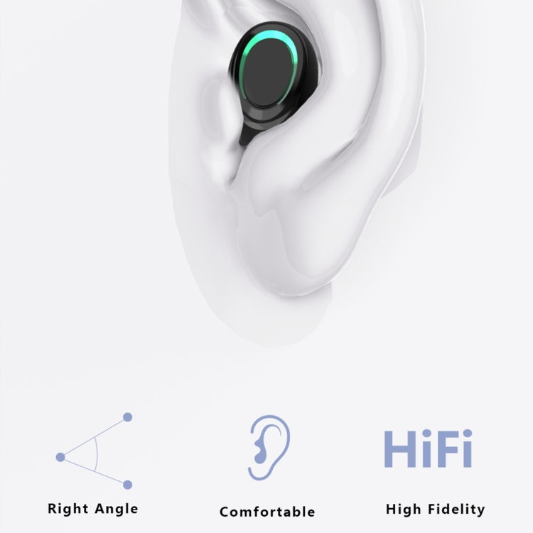 MD06 Mini In-ear TWS Wireless Touch Digital Display Bluetooth Earphone (Black) - TWS Earphone by PMC TechLife | Online Shopping South Africa | PMC TechLife