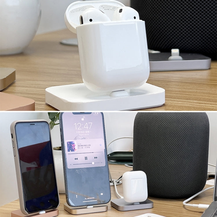 8 Pin Stouch Aluminum Desktop Station Dock Charger for iPhone(Grey) - USB Charger by PMC TechLife | Online Shopping South Africa | PMC TechLife