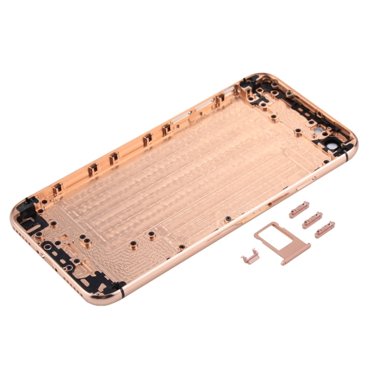 5 in 1 Full Assembly Metal Housing Cover with Appearance Imitation of iX for iPhone 6, Including Back Cover & Card Tray & Volume Control Key & Power Button & Mute Switch Vibrator Key, No Headphone Jack (Gold+White) - iPhone 6/6 Plus Parts by PMC Jewellery | Online Shopping South Africa | PMC Jewellery