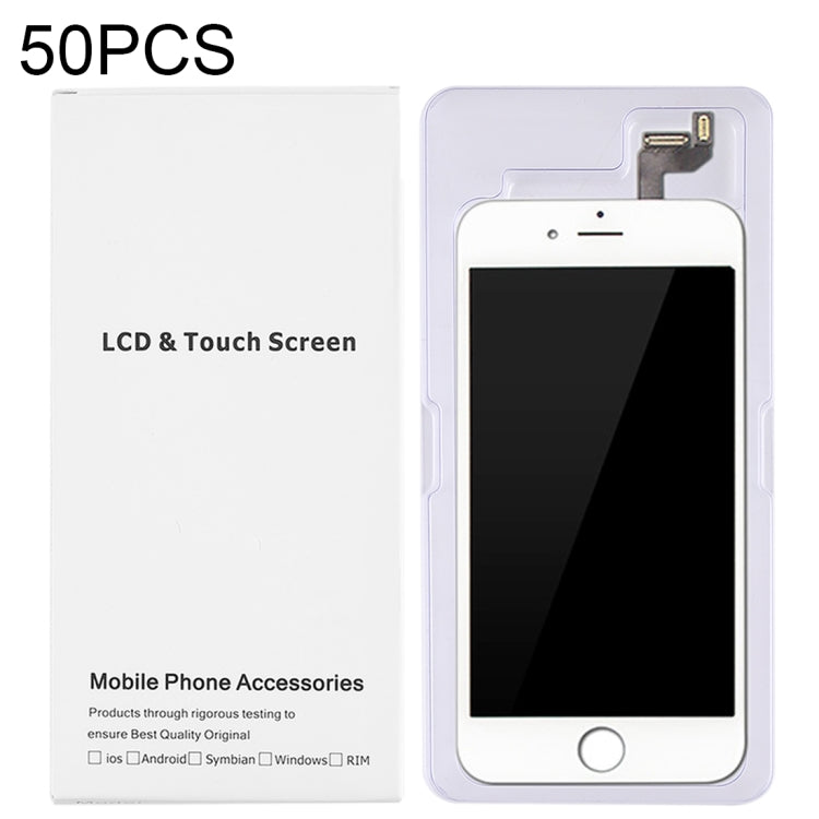 50 PCS Cardboard Packaging White Box for iPhone 6s Plus & 6 Plus LCD Screen and Digitizer Full Assembly - free shipping - PMC TechLife - Order now!
