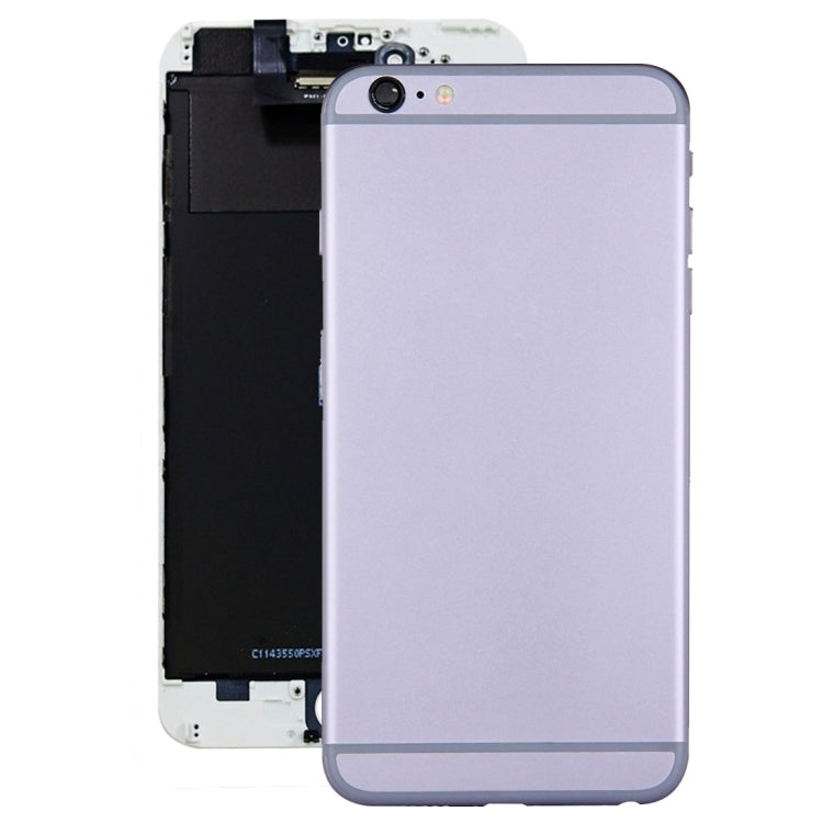Full Housing Back Cover with Power Button & Volume Button Flex Cable for iPhone 6 Plus(Grey) - iPhone 6/6 Plus Parts by PMC TechLife | Online Shopping South Africa | PMC TechLife