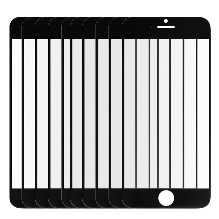 10 PCS for iPhone 6 Plus Front Screen Outer Glass Lens(Black) - free shipping - PMC TechLife - Order now!