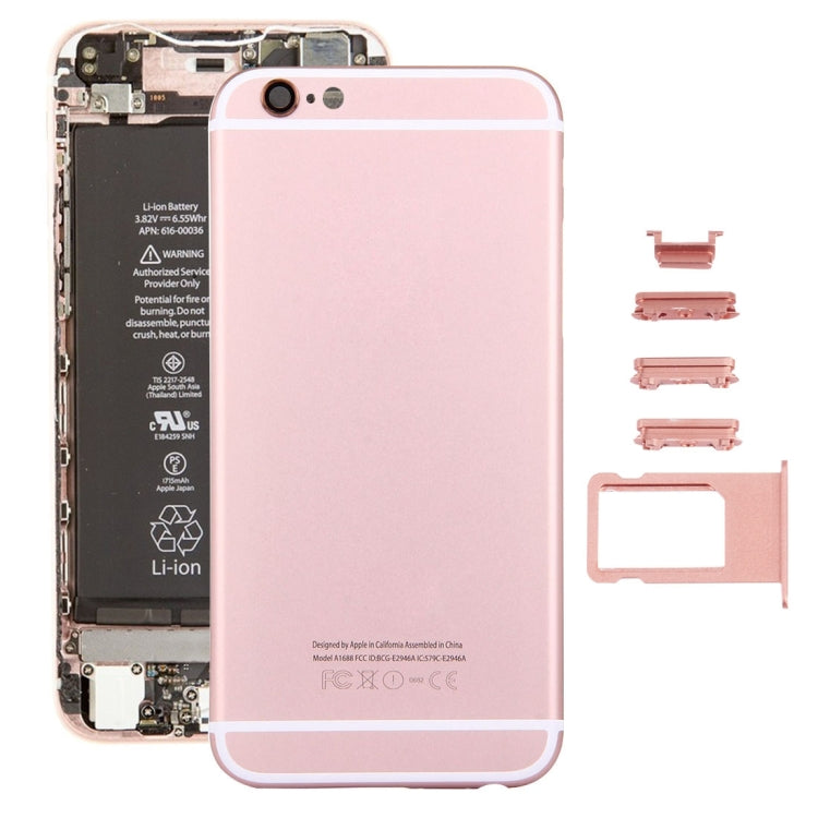 5 in 1 for iPhone 6s (Back Cover + Card Tray + Volume Control Key + Power Button + Mute Switch Vibrator Key) Full Assembly Housing Cover(Rose Gold) - iPhone 6S/6S Plus Parts by PMC Jewellery | Online Shopping South Africa | PMC Jewellery