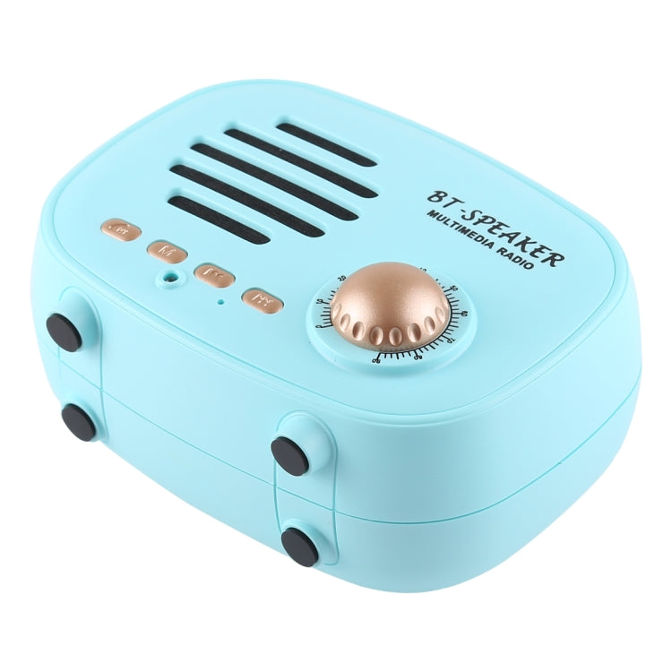 Q108 Retro Mini Wireless Bluetooth Speaker, Support Hands-free / TF Card / U disk / FM(Blue) - Mini Speaker by PMC Jewellery | Online Shopping South Africa | PMC Jewellery