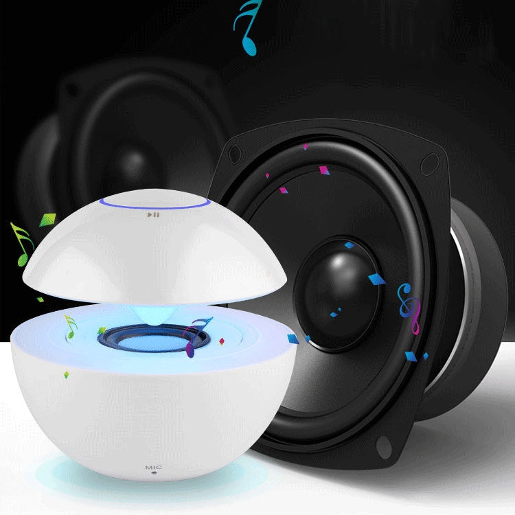 BT-118 Mini Wireless Bluetooth Speaker with Breathing Light, Support Hands-free / TF Card / AUX(White) - Mini Speaker by PMC TechLife | Online Shopping South Africa | PMC TechLife