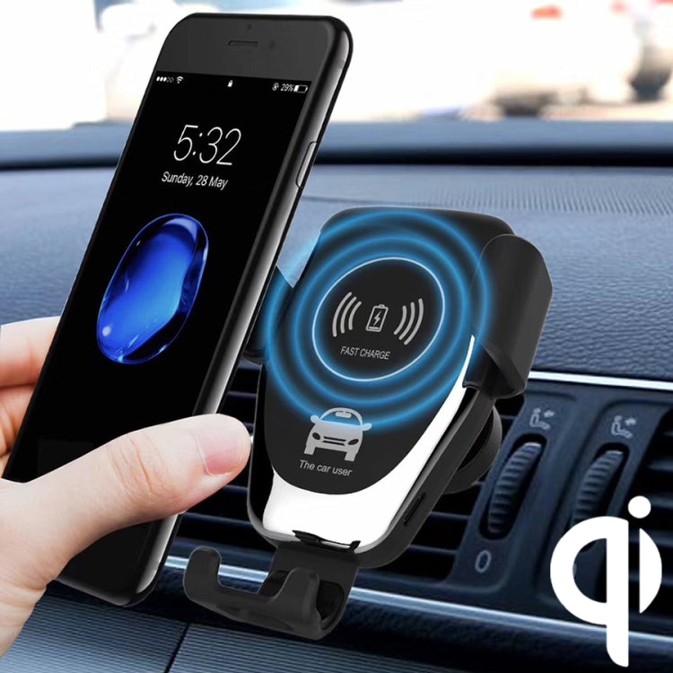 C6 Gravity Induction Car Qi Wireless Charger Fast Charging Air Vent Phone Holder(Black) - Car Holders by PMC TechLife | Online Shopping South Africa | PMC TechLife