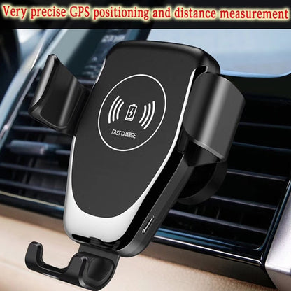 C6 Gravity Induction Car Qi Wireless Charger Fast Charging Air Vent Phone Holder(Black) - Car Holders by PMC Jewellery | Online Shopping South Africa | PMC Jewellery