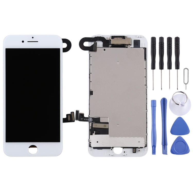 TFT LCD Screen for iPhone 7 with Digitizer Full Assembly include Front Camera (White) - free shipping - PMC TechLife - Order now!