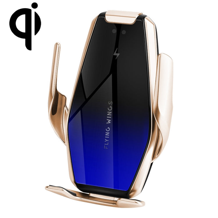 S7 15W QI 360 Degree Rotatable Infrared Induction Car Air Outlet Wireless Charging Mobile Phone Holder for 4.0-6.5 inch Mobile Phones(Gold) - Wireless Charger Holders by PMC Jewellery | Online Shopping South Africa | PMC Jewellery